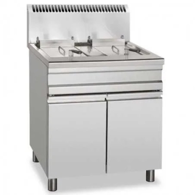 FRITEUSE GAZ 2 x 14 L SUR ARMOIRE FERMEE